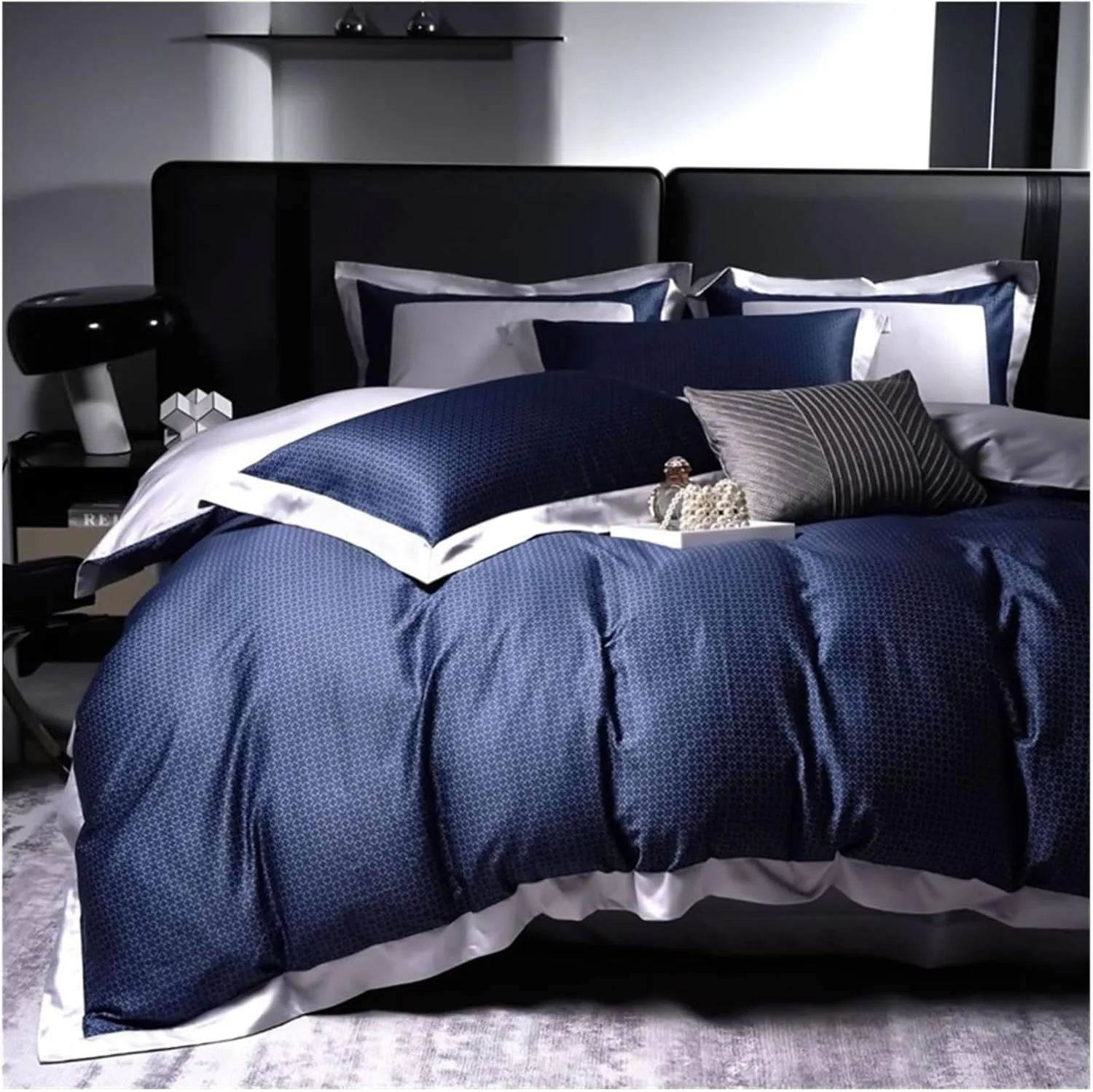 1000 Thread Count Sheet Set – Egyptian Cotton Bed Sheets Soft Sateen Weave Quality Luxury Bedding Compatible with All Seasons(B,Twin)