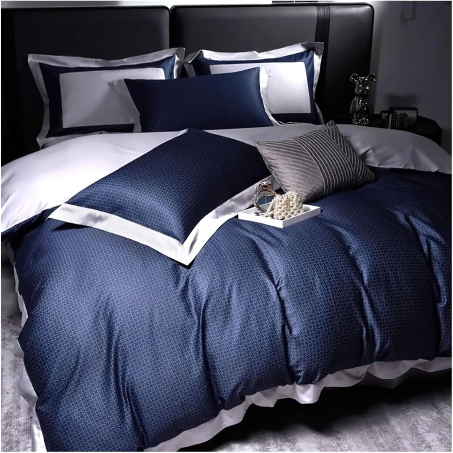 1000 Thread Count Sheet Set – Egyptian Cotton Bed Sheets Soft Sateen Weave Quality Luxury Bedding Compatible with All Seasons(B,Twin)