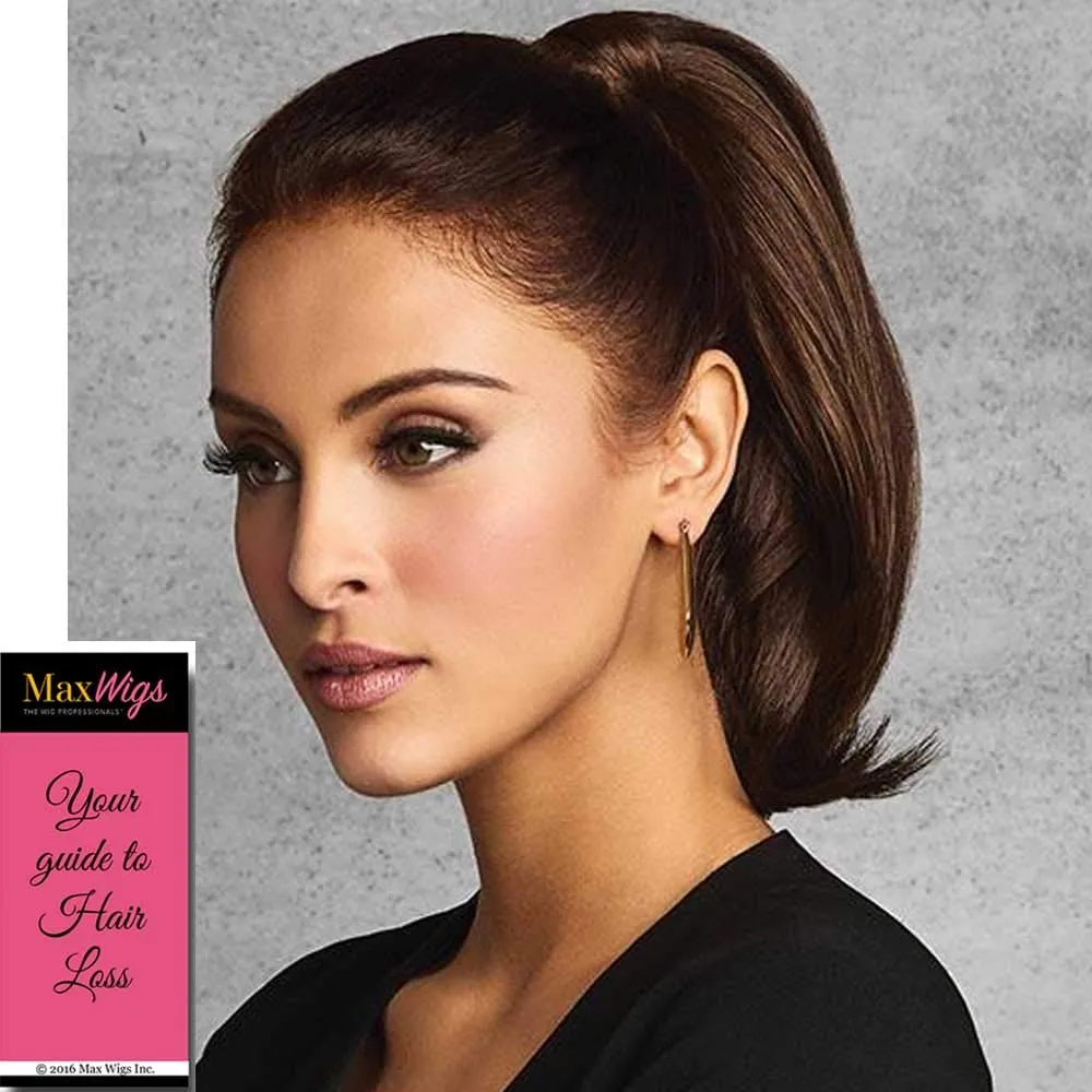12" Simply Straight Pony Color R6/30H Chocolate Copper - Hairdo Wrap-Around Hook-and-Loop Attachment Ponytail Tru2Life 100% Heat Friendly Synthetic Braid Curly Hairpiece Cola Caballo Hairloss Booket