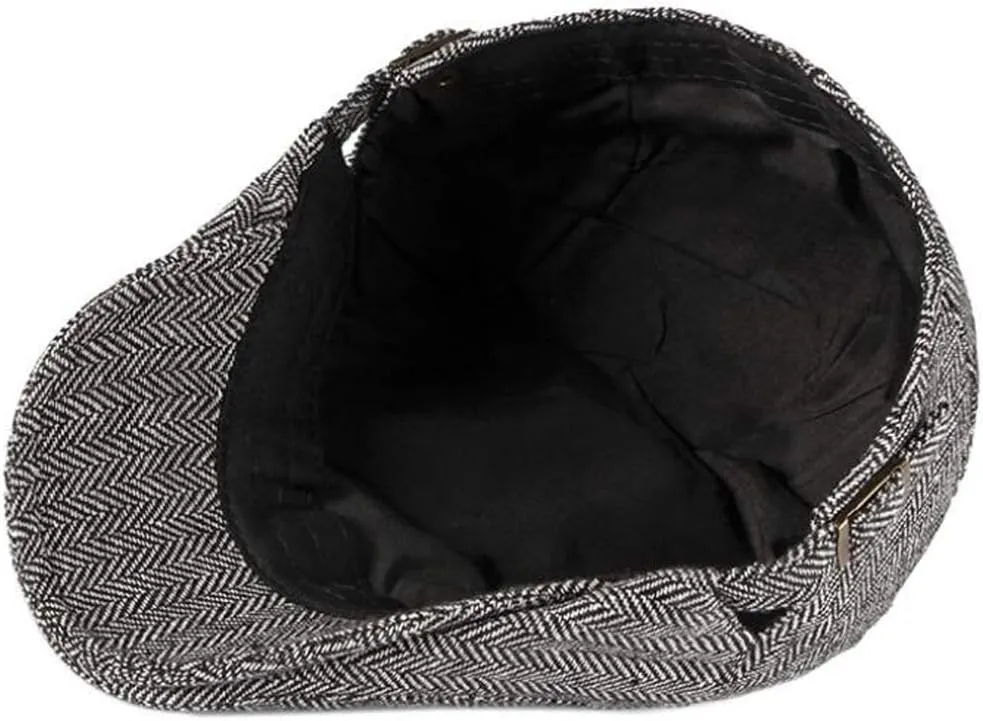 2 Pack Men's Cotton Flat Cap Ivy Gatsby Newsboy Hat