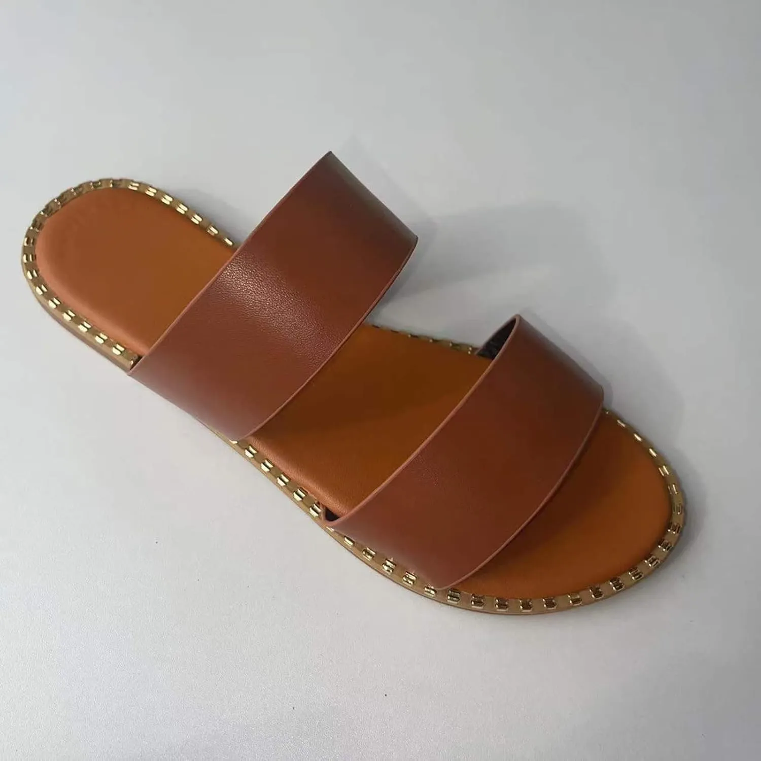 2025 Flats for Women Beach Slides Sandals Stylish Slip-On Sandals Comfortable Slippers Summer Casual Footwear