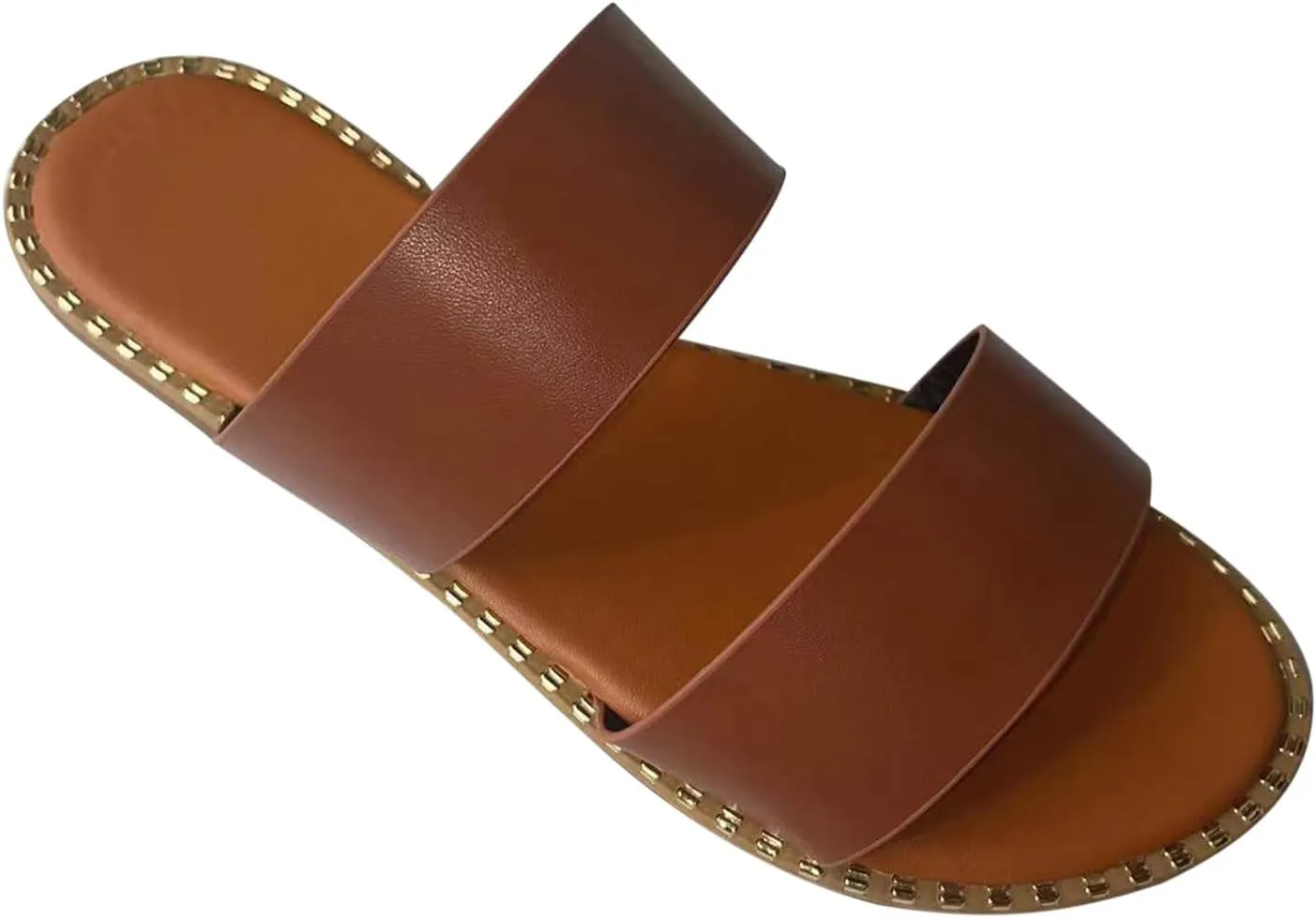 2025 Flats for Women Beach Slides Sandals Stylish Slip-On Sandals Comfortable Slippers Summer Casual Footwear