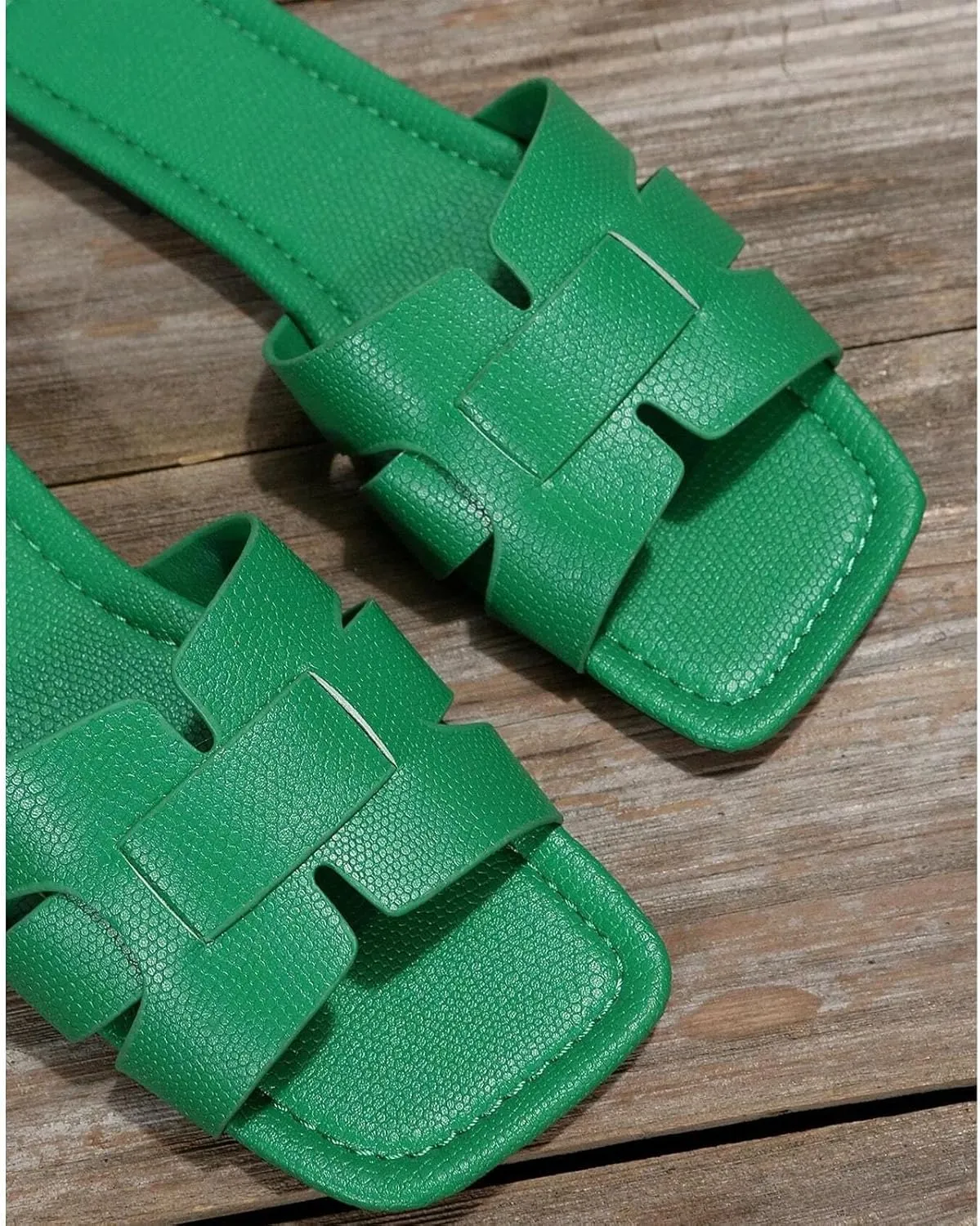 2025 Square Neck Stylish Slipper for Women Casual Summer Slip on Sandals Trendy Solid Business Slide Pu Sandal