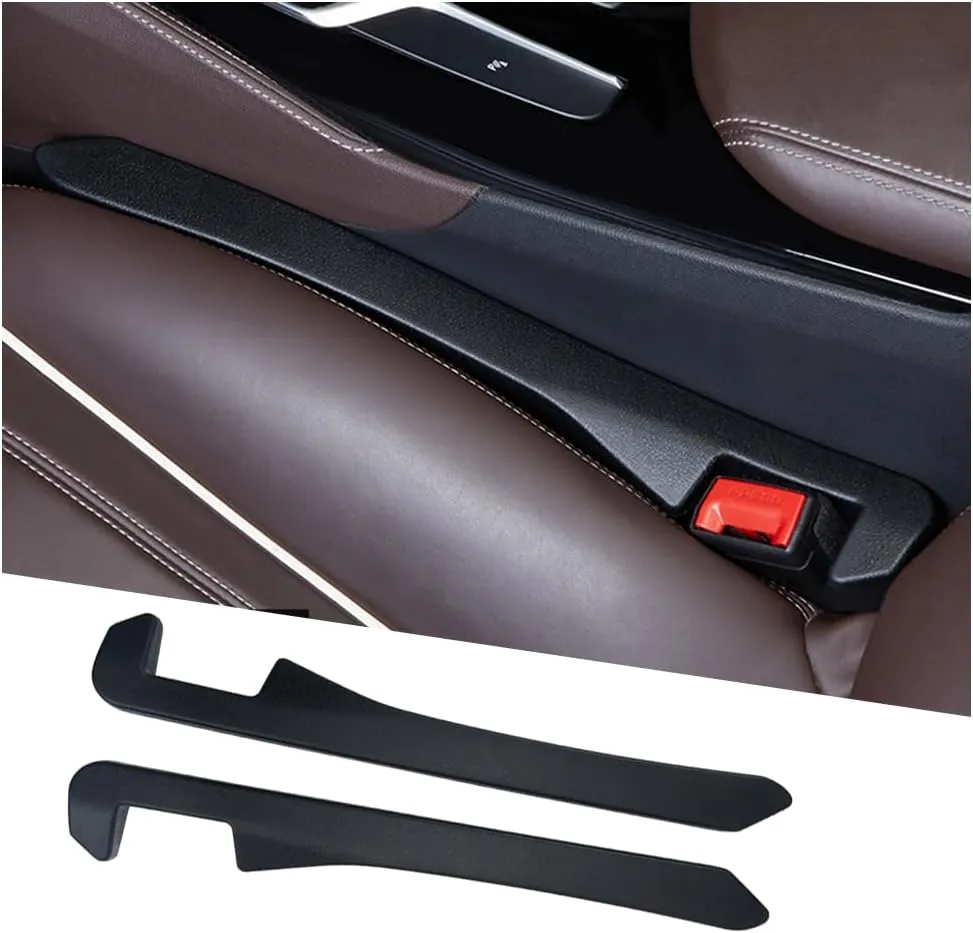 2PCS Car Seat Gap Filler,Flexible Seat Gap Organizer Between Seats for Tightly Filling Seat Gaps,Universal Car Side Seat Gap Filler Interior Car Accessories for Women & Men (Black)