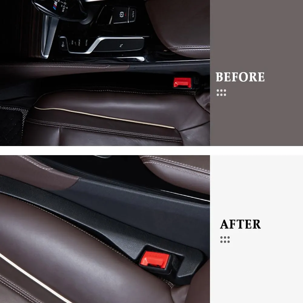 2PCS Car Seat Gap Filler,Flexible Seat Gap Organizer Between Seats for Tightly Filling Seat Gaps,Universal Car Side Seat Gap Filler Interior Car Accessories for Women & Men (Black)
