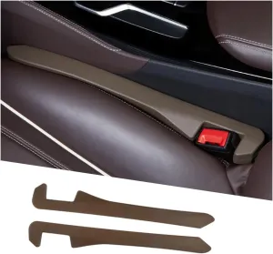 2PCS Car Seat Gap Filler,Flexible Seat Gap Organizer Between Seats for Tightly Filling Seat Gaps,Universal Car Side Seat Gap Filler Interior Car Accessories for Women & Men (Brown)