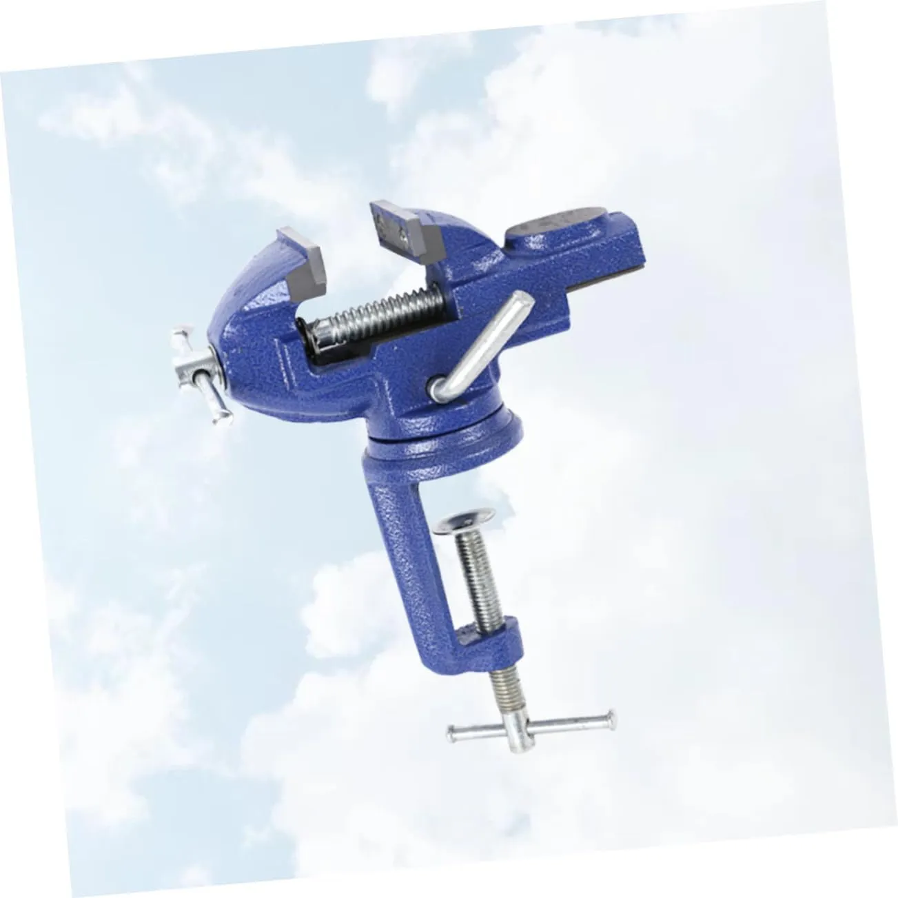 360 Degree Rotaty Mini Table Vise 1Pc Bench Clamp-on Vise Iron Die-Casting Household Vise for Wood Carving Portable
