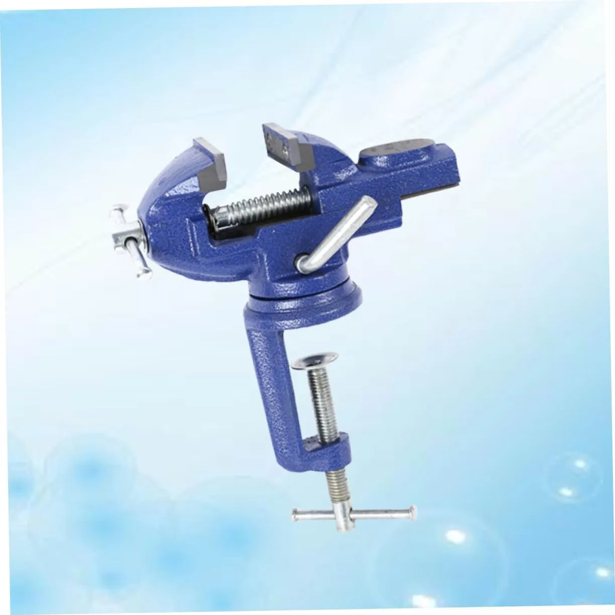 360 Degree Rotaty Mini Table Vise 1Pc Bench Clamp-on Vise Iron Die-Casting Household Vise for Wood Carving Portable