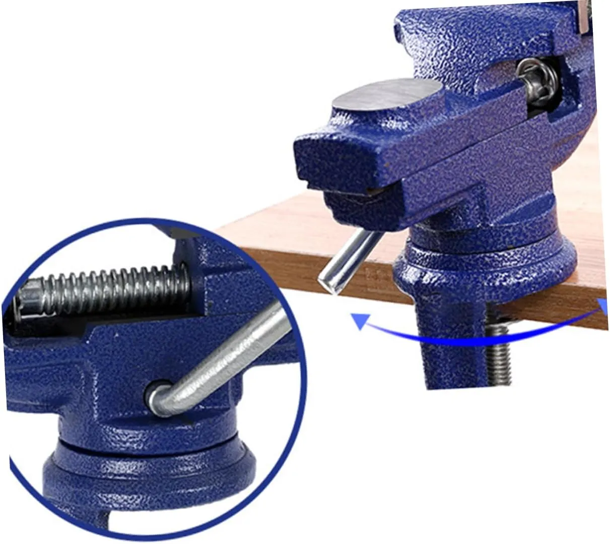 360 Degree Rotaty Mini Table Vise 1Pc Bench Clamp-on Vise Iron Die-Casting Household Vise for Wood Carving Portable