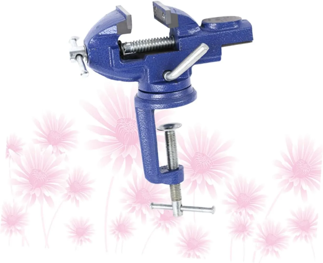 360 Degree Rotaty Mini Table Vise 1Pc Bench Clamp-on Vise Iron Die-Casting Household Vise for Wood Carving Portable