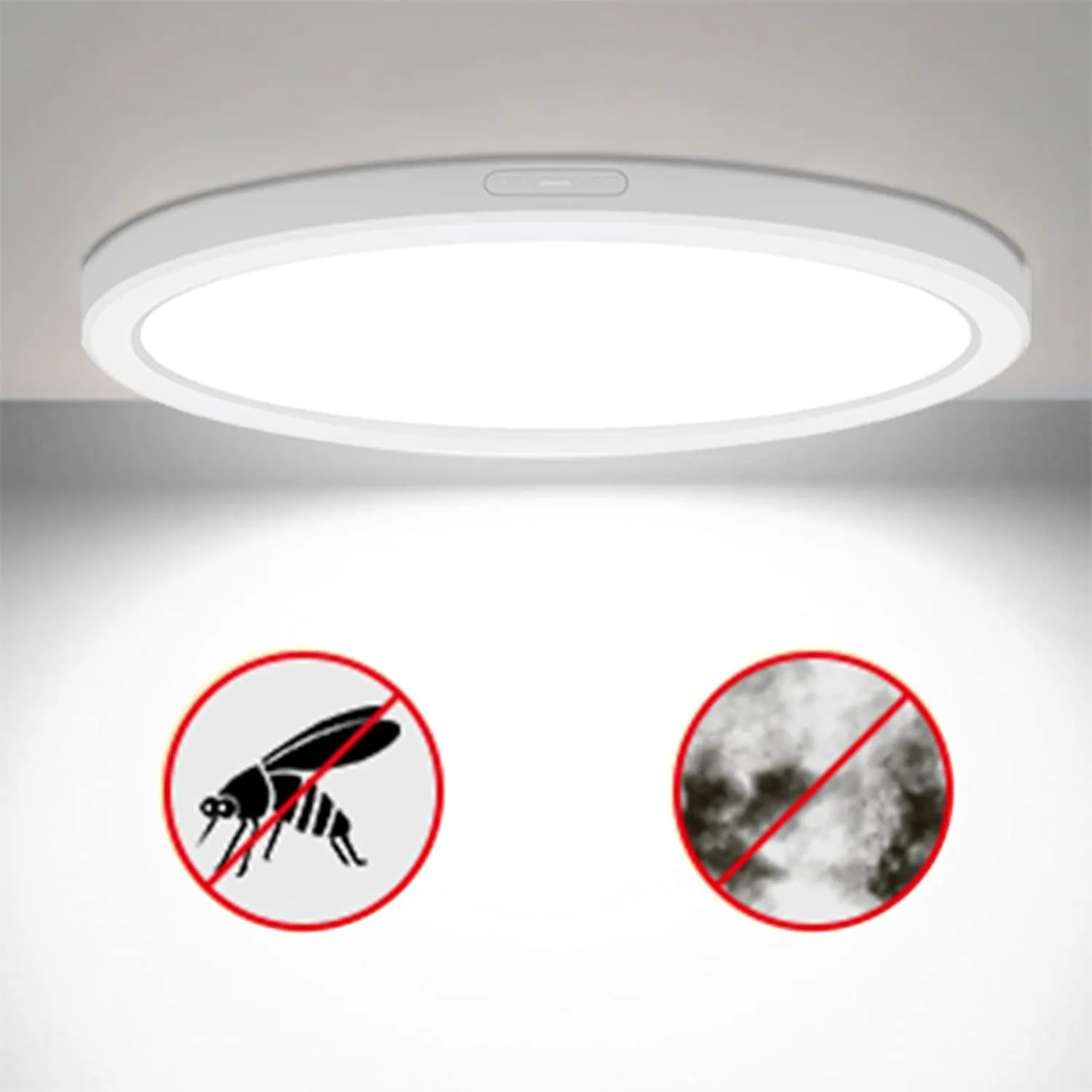 7 in LED Ceiling Light Flush Mount,ETL Listed Ultra Slim 0.63" Thick Round Flat Ceiling Lamp Dimmable 5000K Ceiling Light Fixtures for Bathroom, Kitchen, Closet,10 Pack White