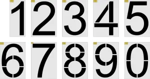 72" Kroger Number Set Stencil - 1/8" (.125") PRO-Grade LDPE