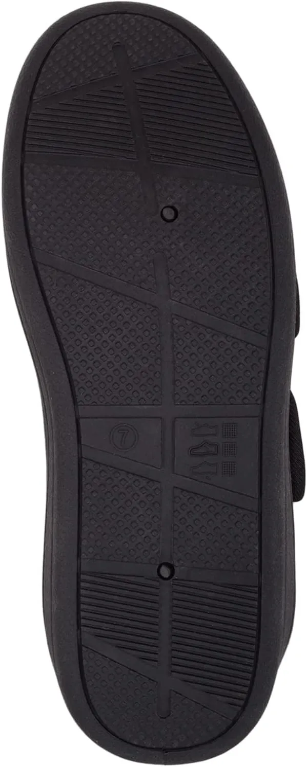 ABSOLUTE FOOTWEAR Mens Velour Easy Slip on Twin Touch and Close Wide Fitting Slippers