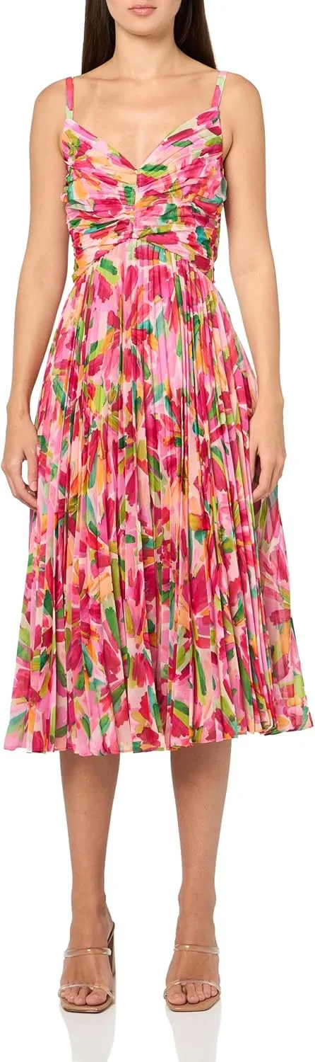 Adrianna Papell Women's Pleated Midi Dress