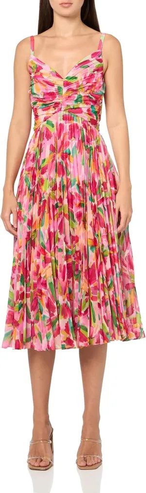 Adrianna Papell Women's Pleated Midi Dress