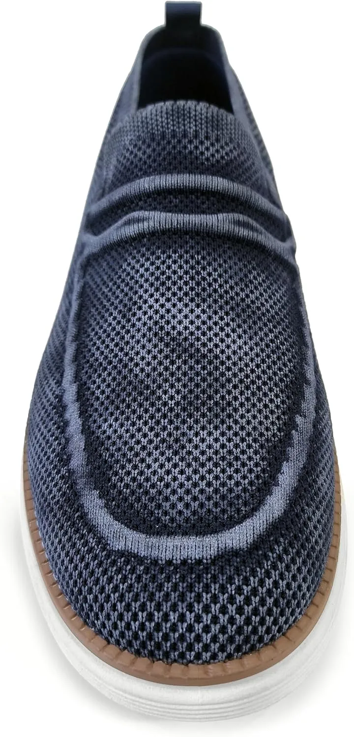 AKADEMIKS Men's Dayton Slip-On Shoes, Stylish Breathable Knit Sneakers, Comfortable Casual Loafers, Size 8-13