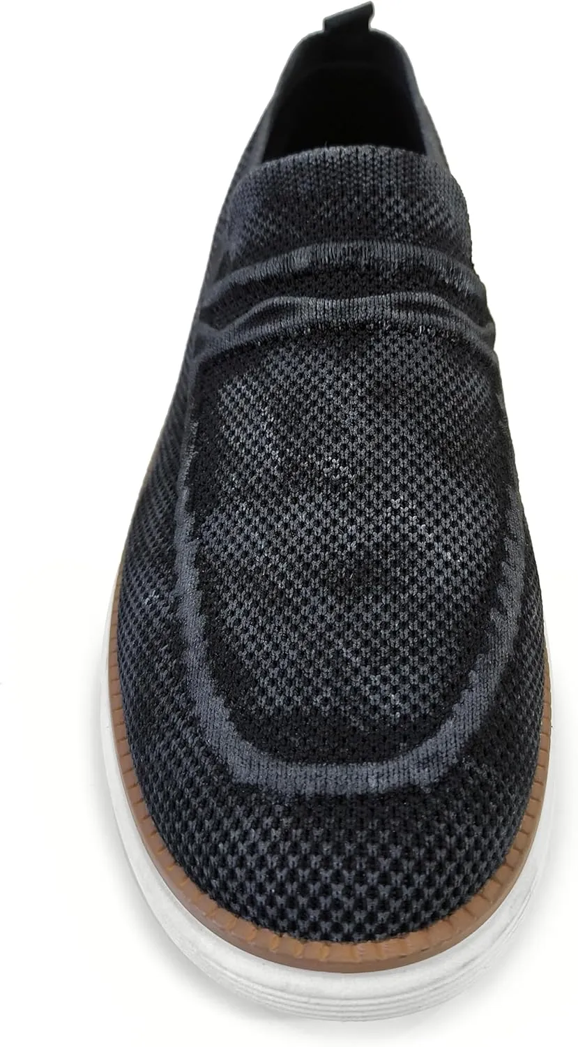 AKADEMIKS Men's Dayton Slip-On Shoes, Stylish Breathable Knit Sneakers, Comfortable Casual Loafers, Size 8-13