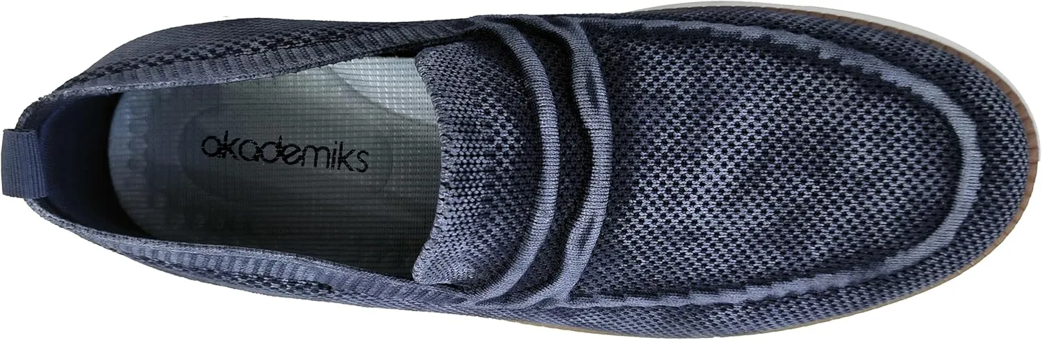 AKADEMIKS Men's Dayton Slip-On Shoes, Stylish Breathable Knit Sneakers, Comfortable Casual Loafers, Size 8-13