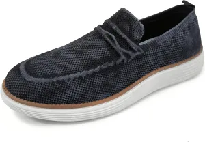 AKADEMIKS Men's Dayton Slip-On Shoes, Stylish Breathable Knit Sneakers, Comfortable Casual Loafers, Size 8-13