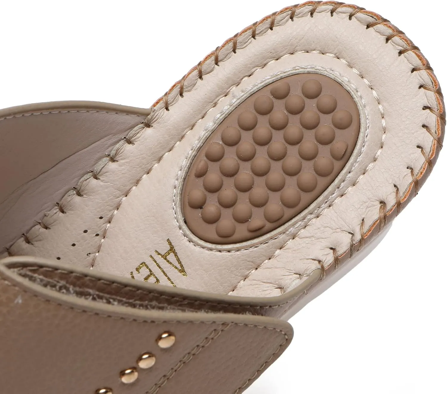 Alexis Leroy Women’s Comfortable Open Toe Crisscross Straps Slip on Wedge Sandals