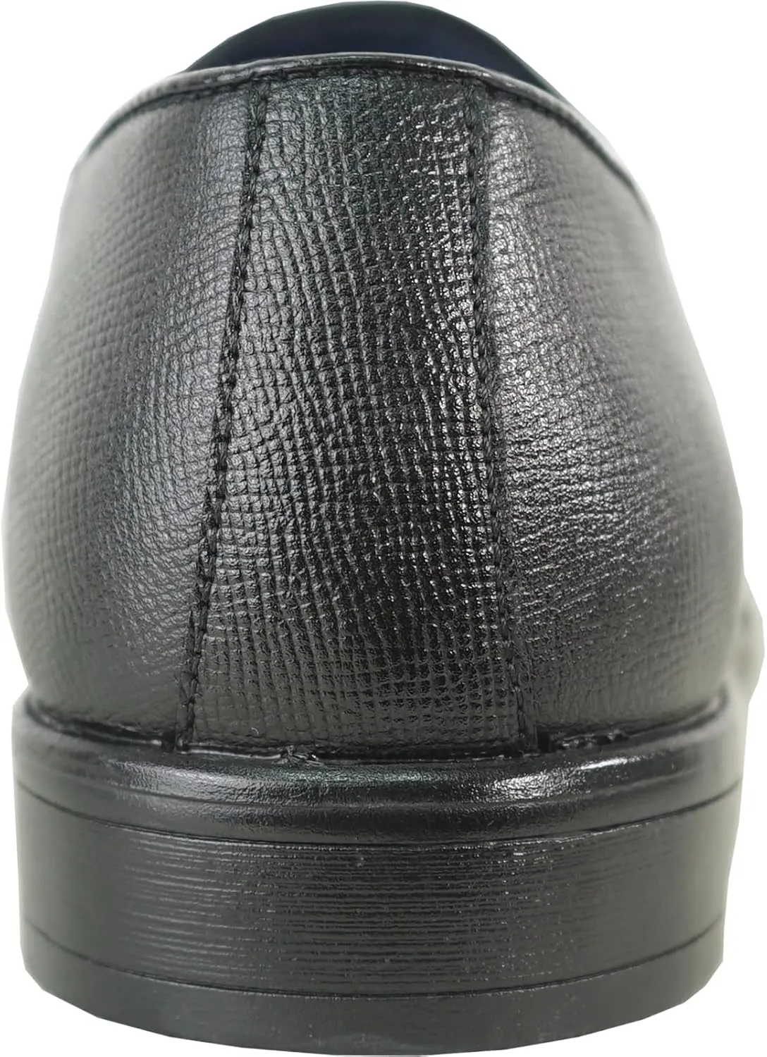 ALLURE-SUITS & TUXEDOS Men Genuine Leather Fashion Dress Shoe AL04 Classic Slip On Loafer Formal Tuxedo for Wedding Prom Party Uniform Formal Event Black Cognac Size from 6 to 16