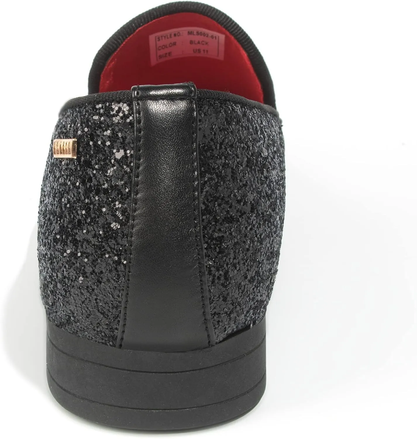 ALLY UNION MAKE FORCE Mens Glitter Loafers Dress Slip on Party Wedding Penny Smoking Sparkly Shoes