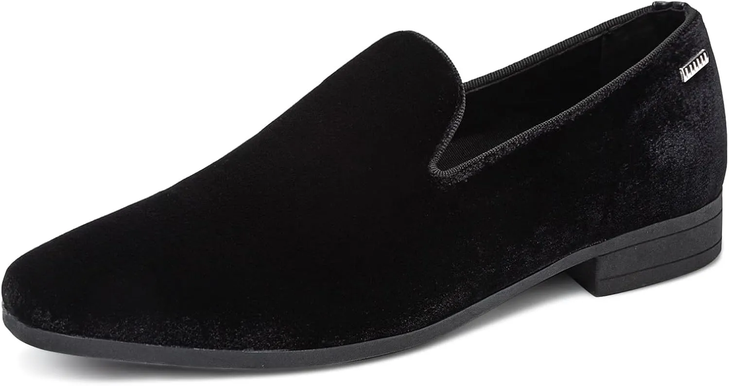 ALLY UNION MAKE FORCE Mens Loafers Dress Slip on Party Wedding Penny Smoking Shoes