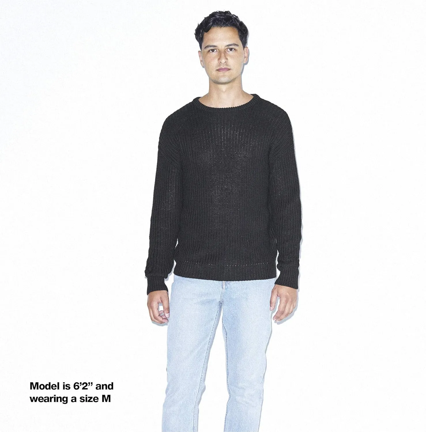 American Apparel Men's Fisherman's Long-Sleeve Pullover Knit Sweater