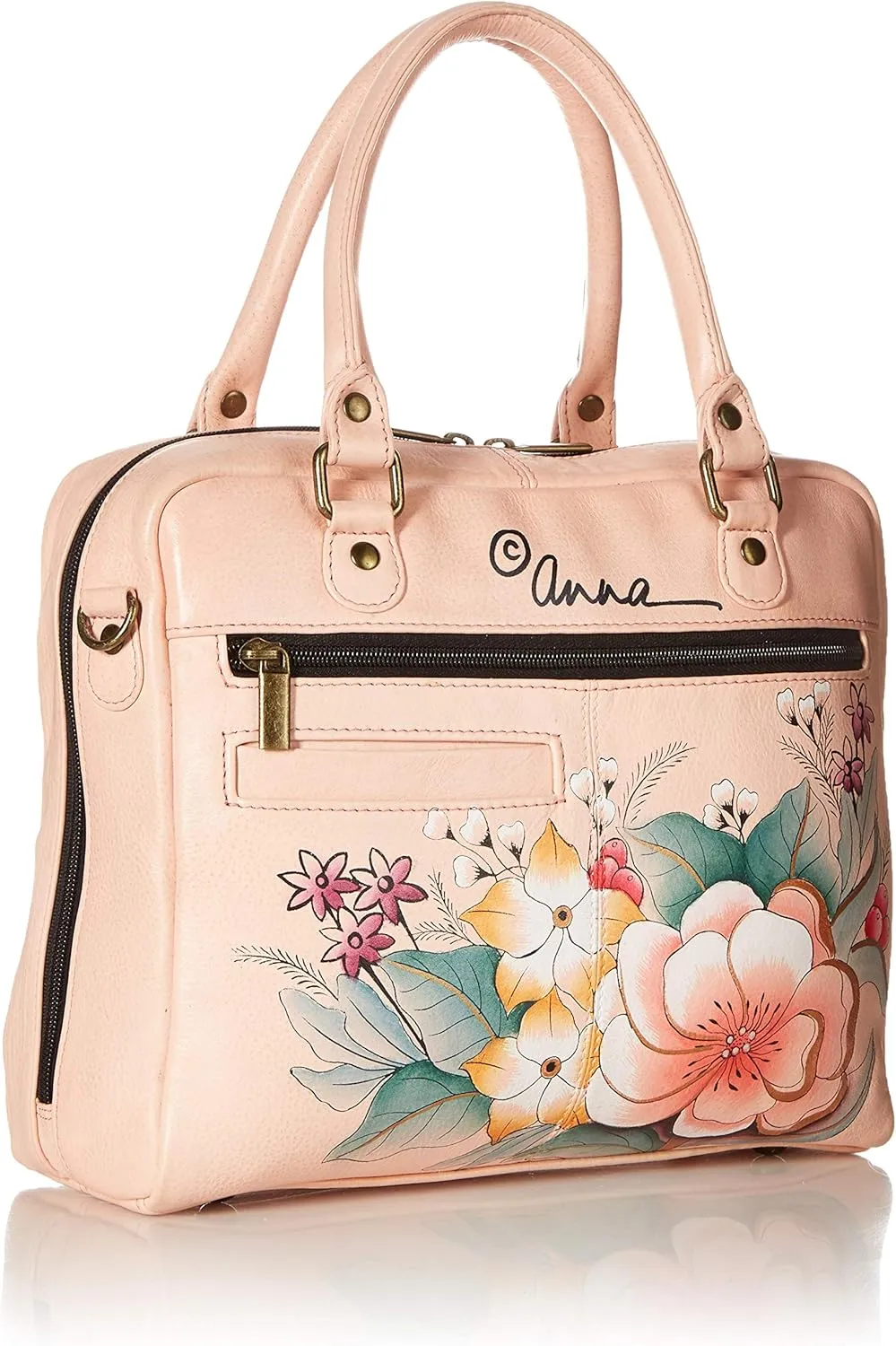 Anna by Anuschka Women’s Genuine Leather Medium Cross Body | Hand Painted Original Artwork | Chic & Stylish Organizer
