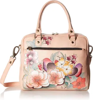 Anna by Anuschka Women’s Genuine Leather Medium Cross Body | Hand Painted Original Artwork | Chic & Stylish Organizer