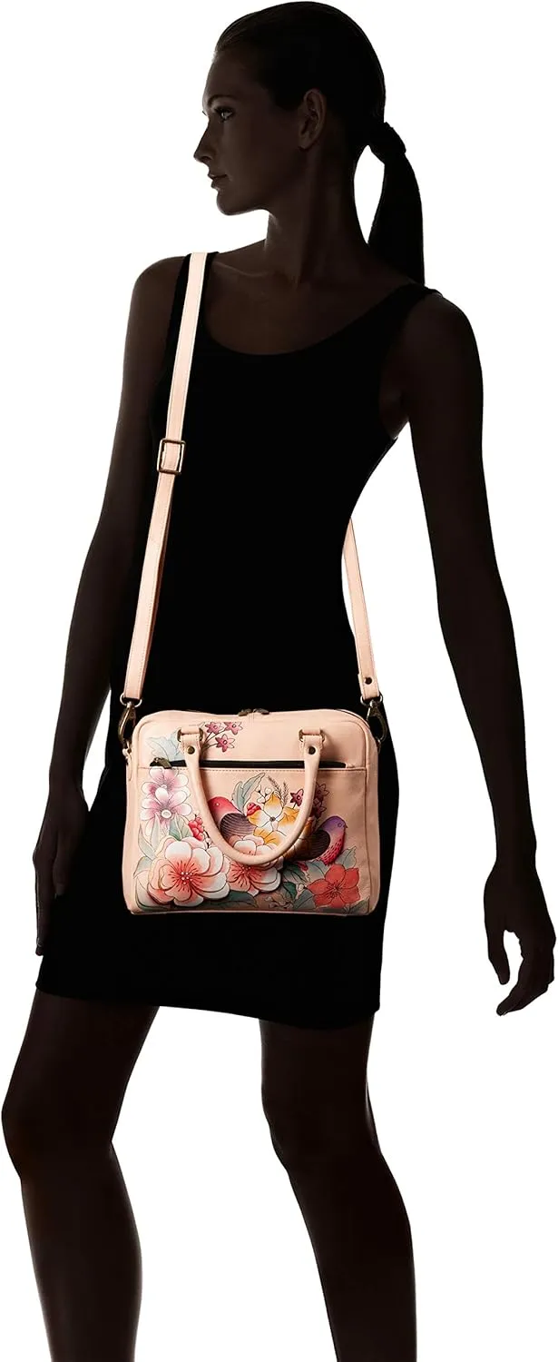 Anna by Anuschka Women’s Genuine Leather Medium Cross Body | Hand Painted Original Artwork | Chic & Stylish Organizer