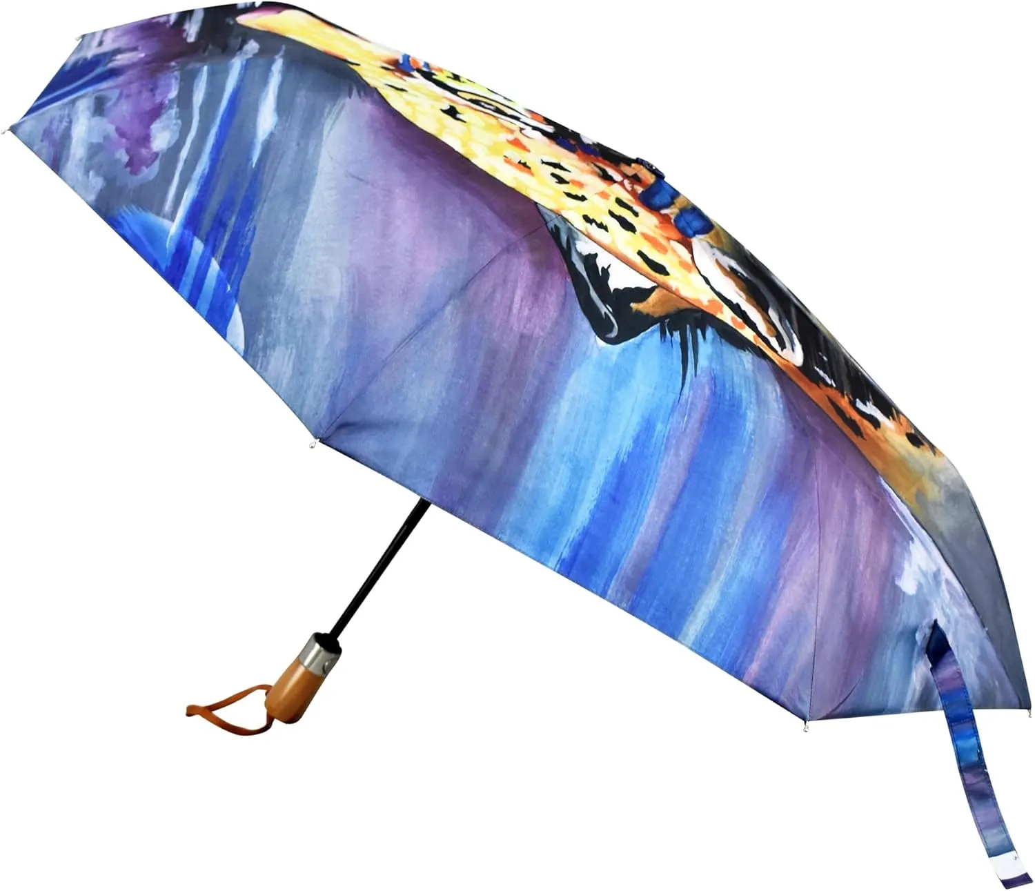 Anuschka Umbrella AUTO Open/Close - UPF 50  - 38” Waterproof Windproof Canopy - Fits in Handbag - Windproof Flexible Fiberglass
