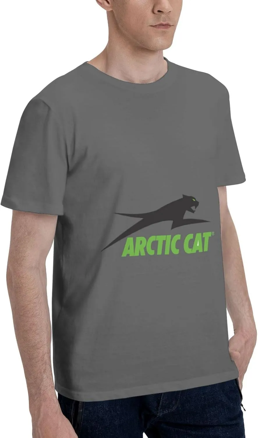 Arctic Cat Logo Men's T-Shirt, Cotton Short-Sleeved T-Shirt
