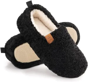 ATHMILE Women's Slippers Fuzzy Curly House Slippers Memory Foam Loafer with Polar Fleece Lining Indoor Outdoor