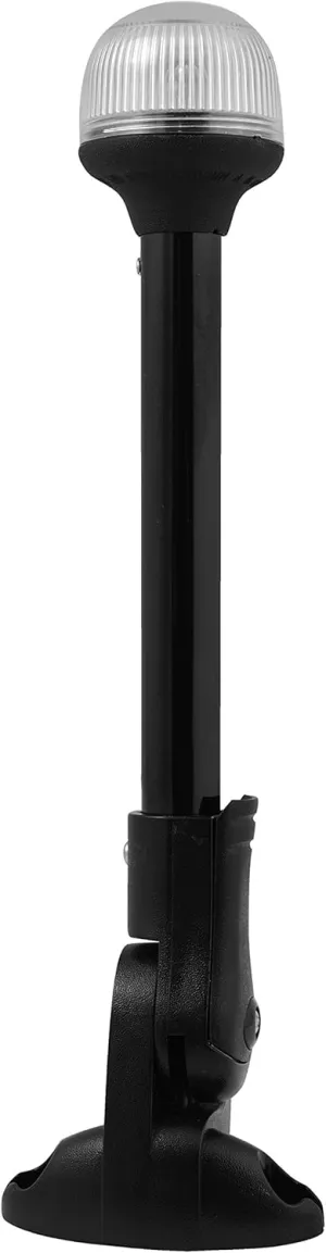 Attwood 1263351 Corporation 5358-12-7 12" Black Plastic Pole Fold Down White All-Round Light