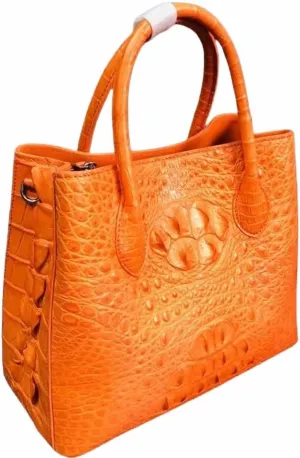 Authentic Alligator Skin Female Purse Lady Three-way Green Handbag Genuine Crocodile Leather Women's Single Shoulder Bag