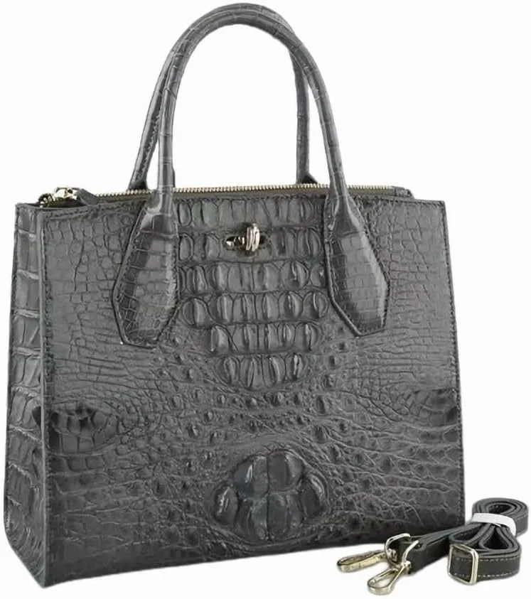 Authentic Real Alligator Leather Women's Handbag Genuine Exotic Crocodile Skin Lady Single Shoulder Bag Female Crossbody Bag