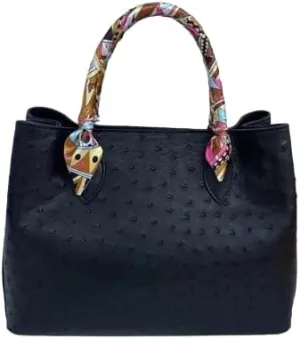 Authentic Real True Ostrich Skin Women's Totes Female Handbag Genuine Exotic Leather Lady Working Purse Large Shoulder Bag
