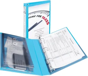 Avery Mini Protect and Store View 3 Ring Binder, 1 Inch Round Rings, 1 Light Blue Binder (23014)