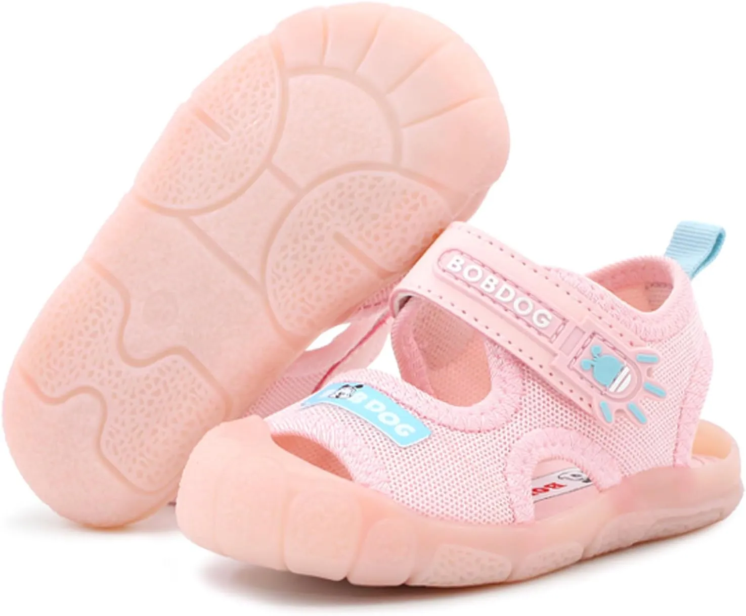 Baby Boys Grils Toddler Sports Sandals, Lightweight Flexible with Anti-Slip Soles, Breathable Fabric Velcro Closure Easy on off