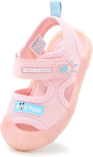 Baby Boys Grils Toddler Sports Sandals, Lightweight Flexible with Anti-Slip Soles, Breathable Fabric Velcro Closure Easy on off