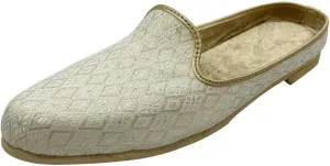 Back Open Men's Punjabi Jutti Handcrafted Traditional Ethnic Indian Footwear Comfortable & Stylish Mules Slip-On for Weddings & Casual Wear