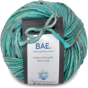 BAE by Living Dreams Yarn. Cuddly, Strong & Super Soft for Next to Skin Winter Knits. 100% Extrafine Merino Bulky Roving Yarn, Crush