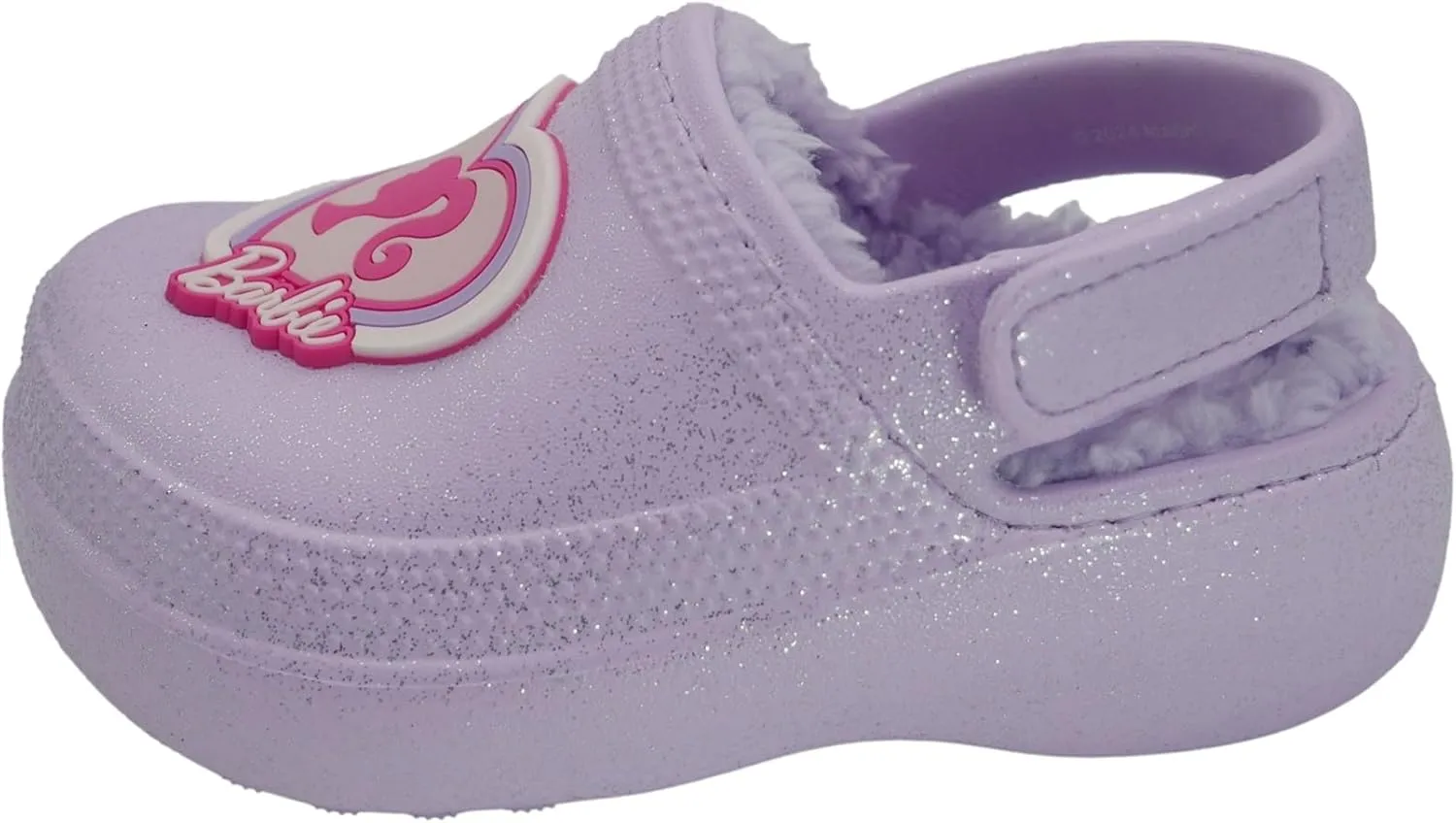 Barbie Toddler Girls' Faux Fur Lined Clogs with Adjustable Strap – Comfortable, Cozy, and Stylish Slip-On Shoes
