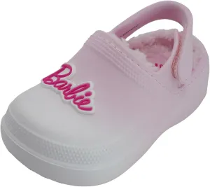 Barbie Toddler Girls' Faux Fur Lined Clogs with Adjustable Strap – Comfortable, Cozy, and Stylish Slip-On Shoes