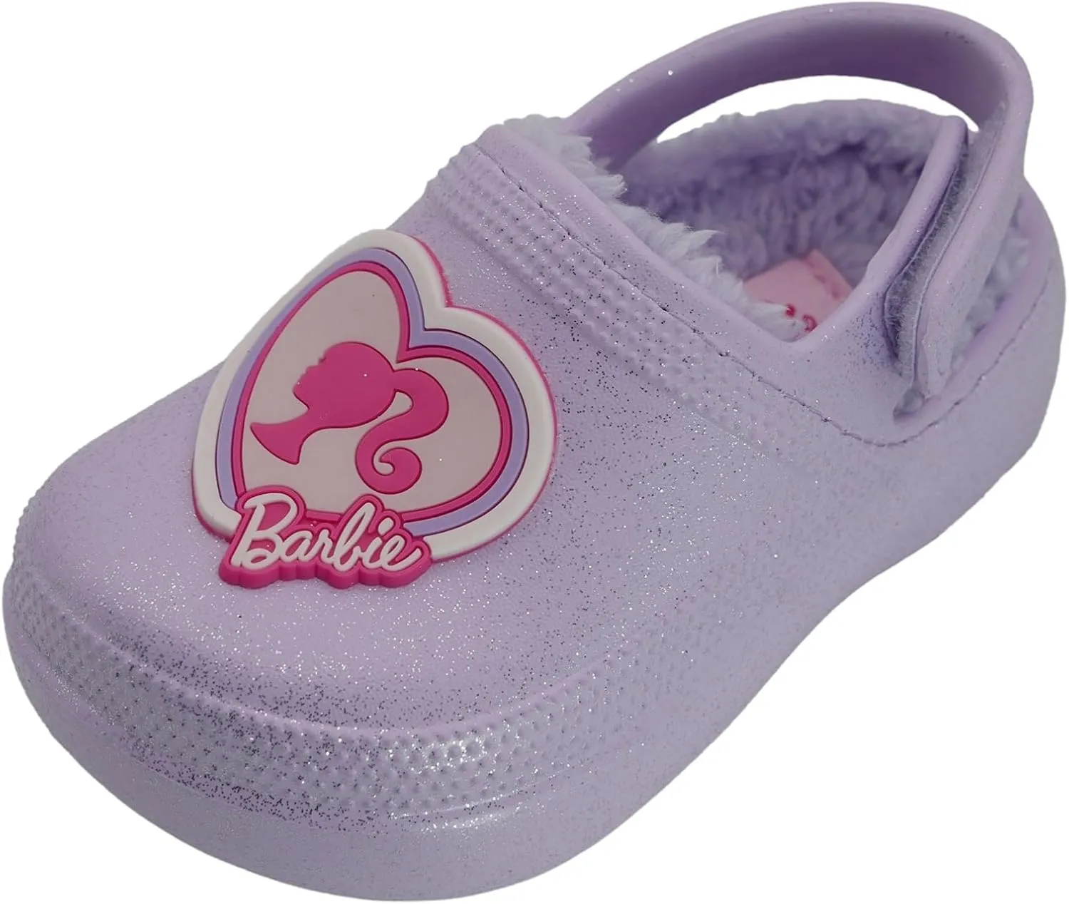 Barbie Toddler Girls' Faux Fur Lined Clogs with Adjustable Strap – Comfortable, Cozy, and Stylish Slip-On Shoes