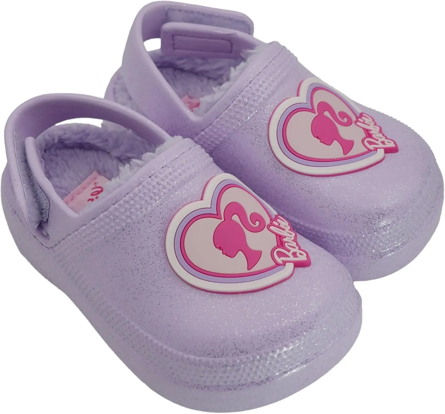 Barbie Toddler Girls' Faux Fur Lined Clogs with Adjustable Strap – Comfortable, Cozy, and Stylish Slip-On Shoes