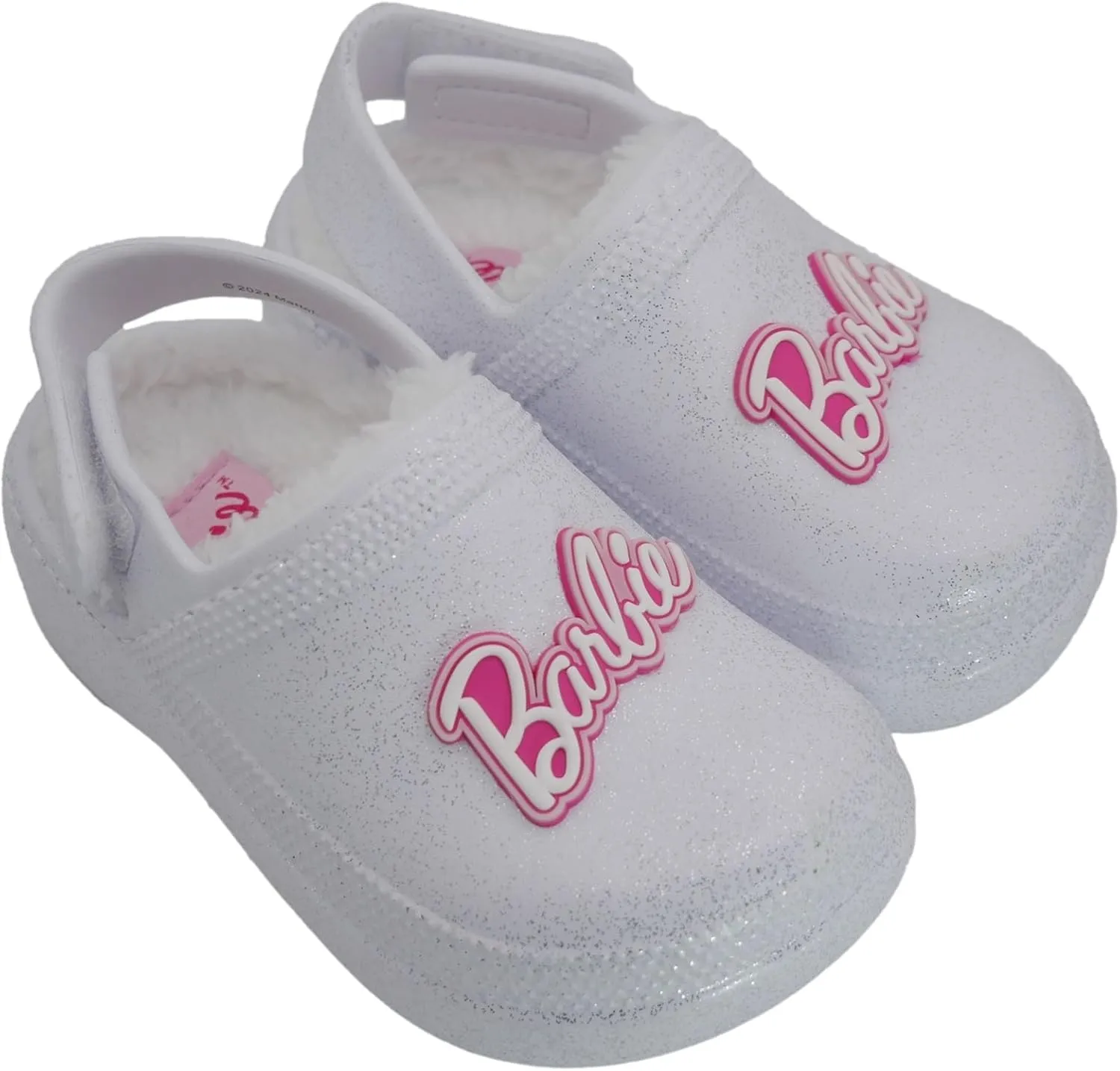 Barbie Toddler Girls' Faux Fur Lined Clogs with Adjustable Strap – Comfortable, Cozy, and Stylish Slip-On Shoes