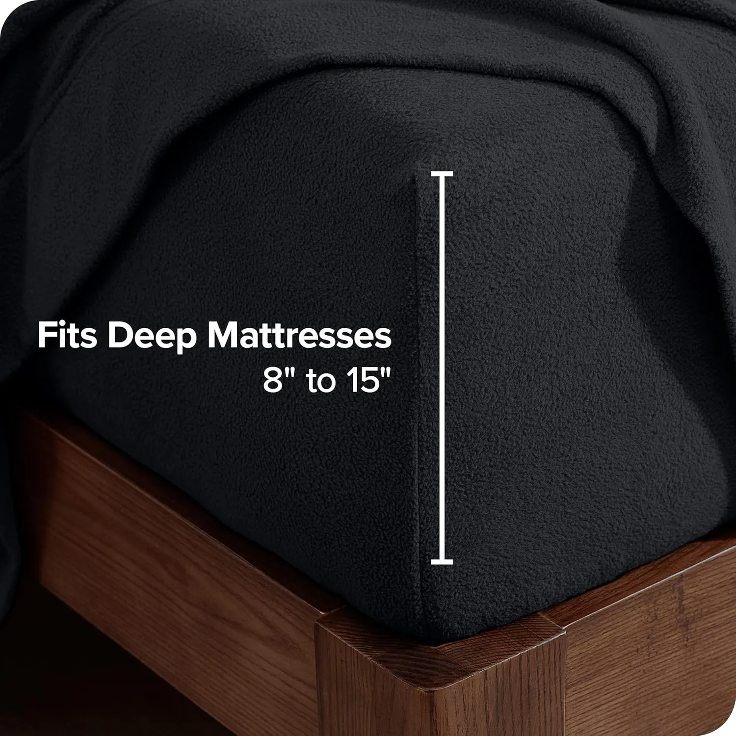 Bare Home Super Soft Fleece Sheet Set - Twin Size - Extra Plush Polar Fleece, No-Pilling Bed Sheets - All Season Cozy Warmth (Twin, Black)