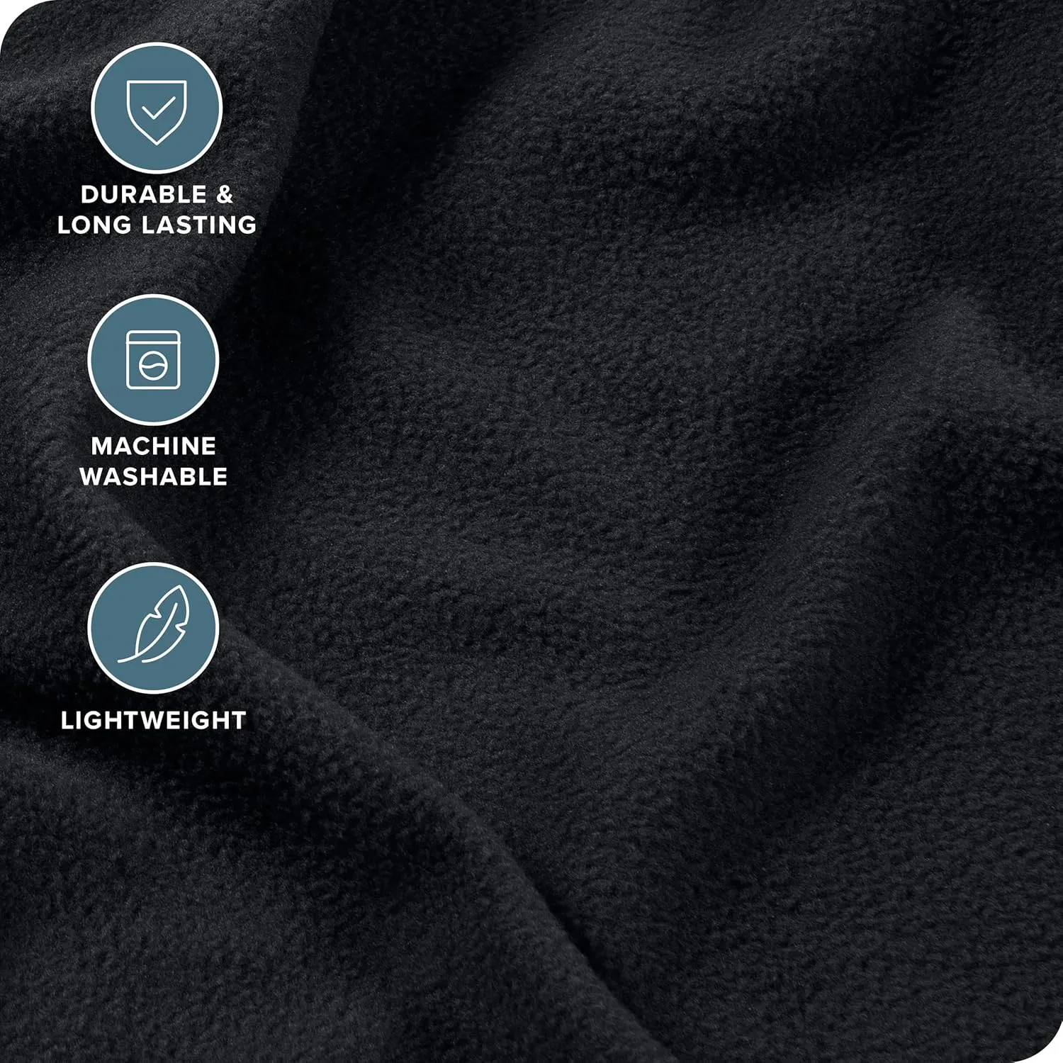 Bare Home Super Soft Fleece Sheet Set - Twin Size - Extra Plush Polar Fleece, No-Pilling Bed Sheets - All Season Cozy Warmth (Twin, Black)